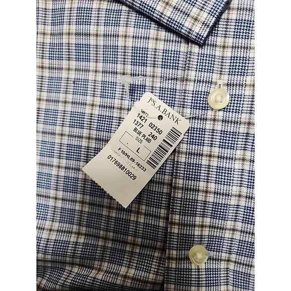 Jos. A. Bank Signature Collection Plaid Wrinkle Free Button-Up Men's Large NWT - Picture 4 of 15